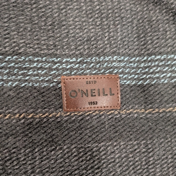 O'Neill Gray and Blue Striped Kids Hoodie - Picture 5 of 6